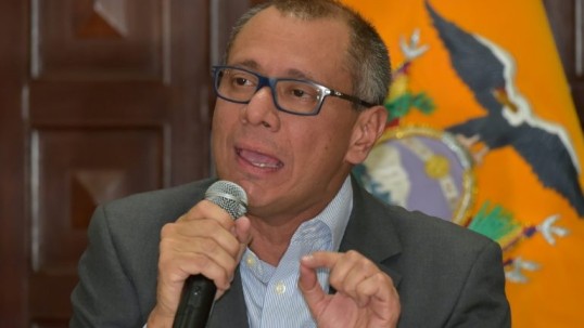 O vice-presidente do Equador, Jorge Glas, em Quito, em 3 de agosto de 2017 - AFP