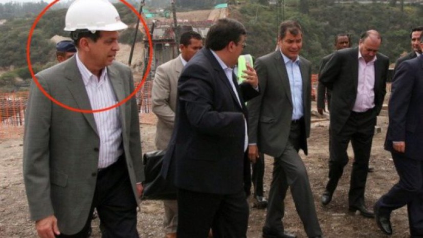 El exgerente de Odebrecht en Ecuador, José Conceição dos Santos Filho, en un recorrido de obras con el Presidente Rafael Correa. Foto: Convoca