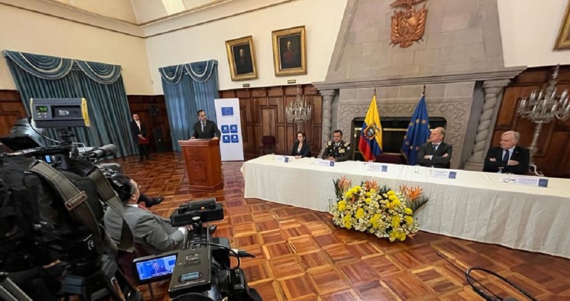 Se presentó un nuevo programa de emergencia para fortalecer el sistema penitenciario ecuatoriano, sumido en una crisis desde 2020 / Foto: cortesía Cancillería