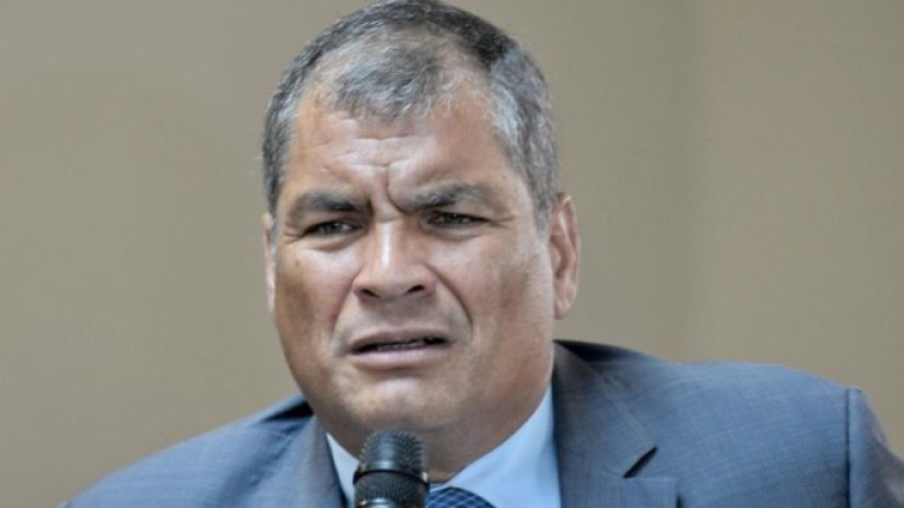 Rafael Correa en Guayaquil, en febrero de 2018. API/Marcos Pin