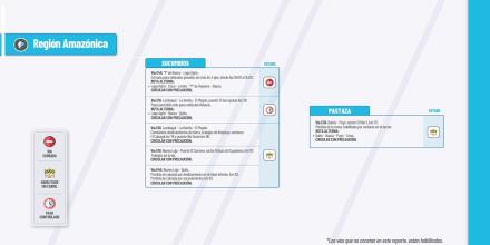 Informe Red Vial Región Amazónica - Enero 8 de 2025