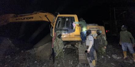 4 excavadoras utilizadas para minería ilegal fueron incautadas en Gualaquiza 