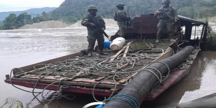 Operativo contra la minería ilegal se llevó a cabo en Bomboiza 