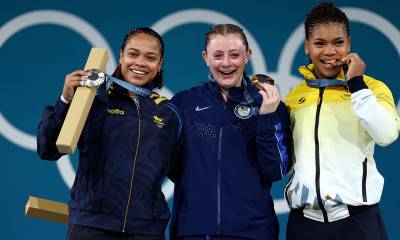 ¡Celebra Ecuador!  La nacida en Pastaza se alzó con la medalla de bronce en levantamiento de pesas. Es la cuarta medalla de Ecuador en los Juegos París 2024./ Foto: cortesía