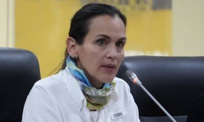 La ministra encargada de Energía y Minas, Inés Manzano, informó sobre la crisis energética / Foto: cortesía 