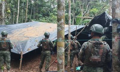 El descubrimiento se produjo en el sector La Mitad del Mundo/ Foto: cortesía Ejército ecuatoriano