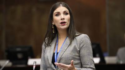 La asambleísta Ana Galarza está impulsando el juicio contra Andrea Arrobo / Foto: cortesía Asamblea Nacional