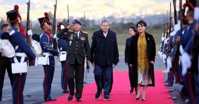 González Urrutia fue recibido con honores de jefe de Estado a su llegada / Foto: EFE