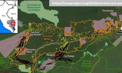 Entre 2021 y 2024, el 74 % de la deforestación se concentró en el “corredor minero" / Foto: cortesía MAAP