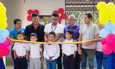 La escuela Andrés Bello reabrió sus puertas en el cantón El Pangui, provincia de Zamora Chinchipe / Foto: cortesía Ministerio de Educación