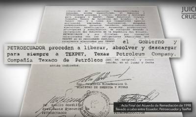 El estado ecuatoriano certificó los trabajos de remediación ambiental realizados por Texaco Petroleum./ Foto: cortesía