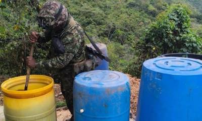 Uno de los explosivos hallados podría tener un alcance aproximado de más de 500 metros / Foto: cortesía Ejército colombiano