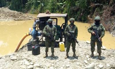 Napo está enfrentando una grave crisis ambiental debido a la minería ilegal / Foto: cortesía Ejército Ecuartoriano