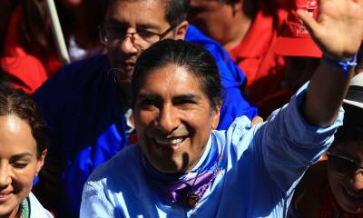 Yaku Pérez, que en 2021 se quedó a las puertas de pasar a la segunda vuelta de las presidenciales, aceptó este lunes su precandidatura / Foto: EFE