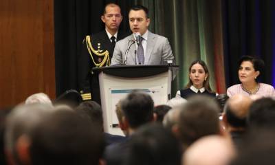 El presidente Daniel Noboa promocionó al sector minero en Canadá / Foto: cortesía Presidencia 