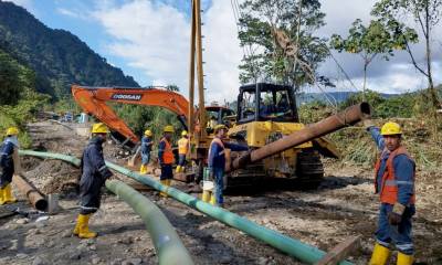 Durante 11 días, los técnicos de Petroecuador trabajaron en la variante / Foto: cortesía Petroecuador 