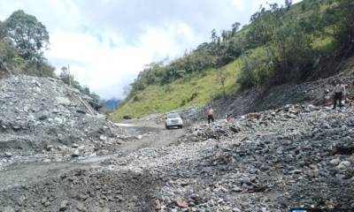 Deslizamiento de tierra por lluvias intensas en Azuay, 2023 / Foto: IIGE