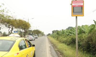 Un radar de velocidad fue clausurado en la vía Machala-Pasaje / Foto: cortesía MTOP