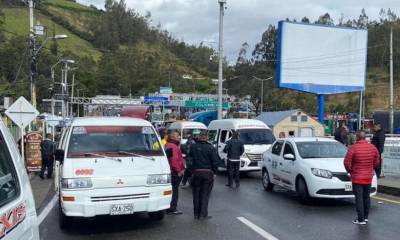 Por la protesta hay varios tramos de la vía Panamericana bloqueados / Foto: cortesía La Hora 