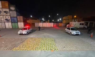 Ese decomiso se realizó al inspeccionar de manera completa el contenedor en El Oro / Foto: cortesía Policía Nacional 