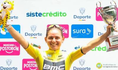 La ciclista ecuatoriana ganó la tercera etapa./ Foto: cortesía