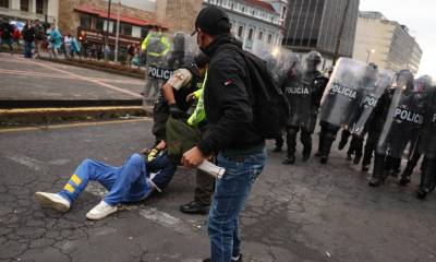 Ayer se registraron protestas en Quito contra el Gobierno / Foto: EFE