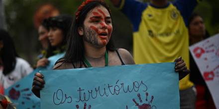 Indígenas protestan por sus derechos a pocas horas del inicio de la Cumbre Amazónica