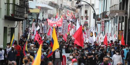 Una protesta social desinflada marchó en Quito contra Lasso