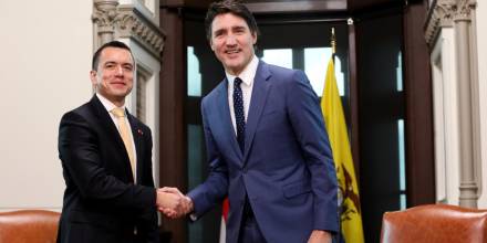 Daniel Noboa dialogó con Justin Trudeau