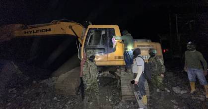 4 excavadoras utilizadas para minería ilegal fueron incautadas en Gualaquiza 