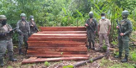 El Ejército incautó madera y armas en Sucumbíos