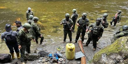 Campamentos de minería ilegal fueron destruidos en Morona y Pastaza