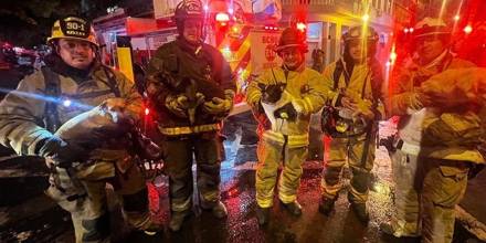 Bomberos rescataron a 5 perros en incendio en Guayaquil