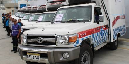 Las últimas 15 ambulancias 4x4 fueron entregadas 