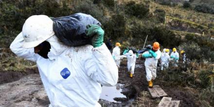 Petroecuador remedia el páramo tras pinchazo ilegal en el SOTE