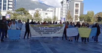 Habitantes de Orellana protestan en Quito 