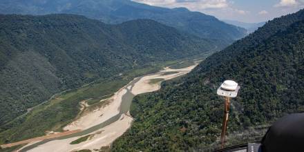 El levantamiento topográfico de la variante del SOTE se llevó a cabo