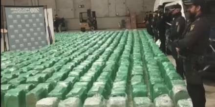 España: 13 toneladas de cocaína procedentes de Ecuador fueron incautadas