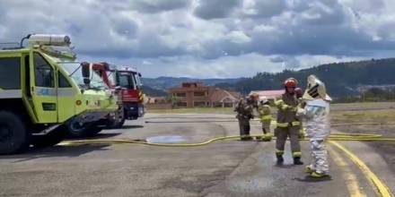 El aeropuerto Mariscal La Mar realizó simulacro de accidente aéreo
