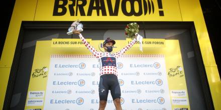 Richard Carapaz, subcampeón de montaña del Tour de Francia