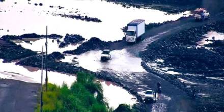 El ingreso a Macas se dificultó por el desbordamiento del río Upano 