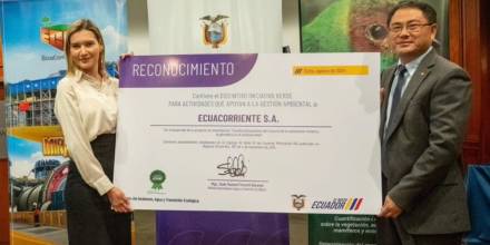 Ecuacorriente recibió el Distintivo Iniciativa Verde