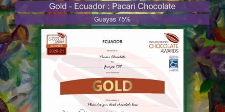 International Chocolate Awards entrega varios premios a Pacari