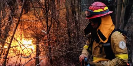 128 bomberos luchan para sofocar los incendios en Quito