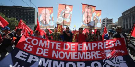 Sindicatos protestan contra Noboa en las calles