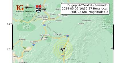 2 sismos de magnitudes 4,9 y 4,8 sacudieron Carchi