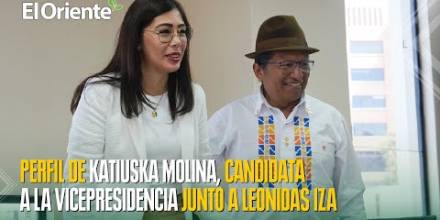 Esta es Katiuska Molina, candidata a la vicepresidencia junto a Leonidas Iza 