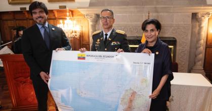 Ecuador presentó sus nuevos mapas oficiales 