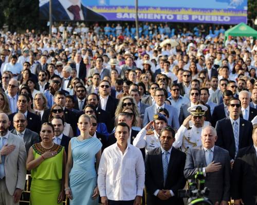 El presidente participó ayer en la sesión solemne por los 489 años de fundación de Guayaquil.