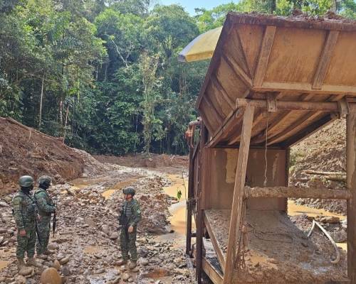 Operativo contra la minería ilegal se llevó a cabo en Tena